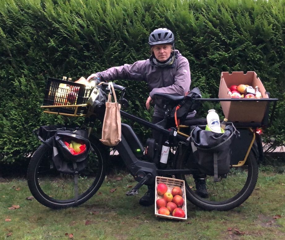 Op de fiets in de tuin